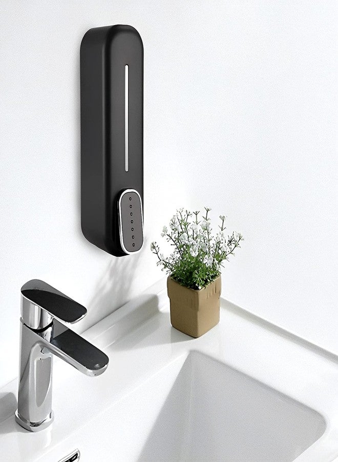Carnival ABS Wall Mounted Manual Soap Dispenser 350ml Liquid, Soap, Lotion, Shampoo, Conditioner Dispenser for Bathroom,Kitchen and Washbasin (Black, ABS) - Image 5